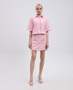 Simkhai Khloe pink tweed shirt 3252204SW