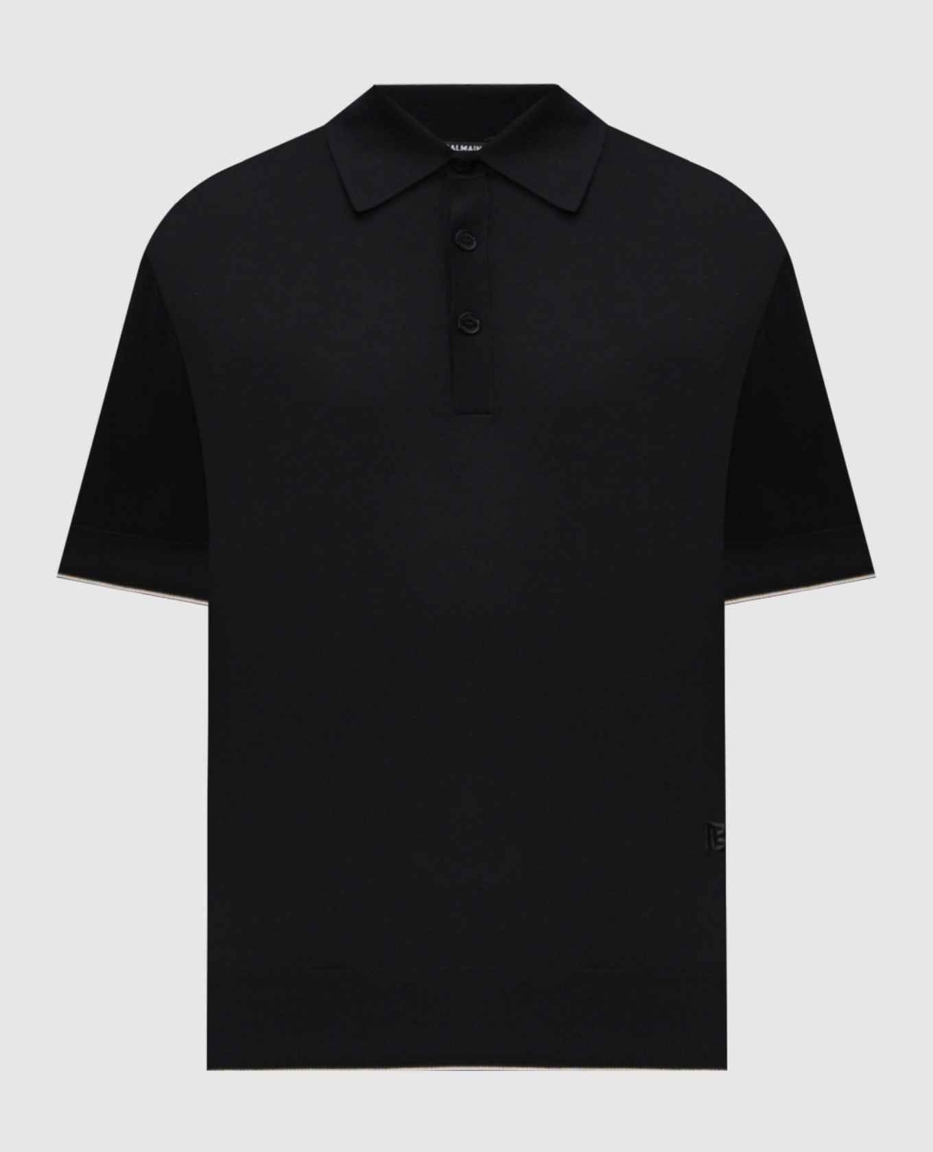 

Black polo with silk Balmain