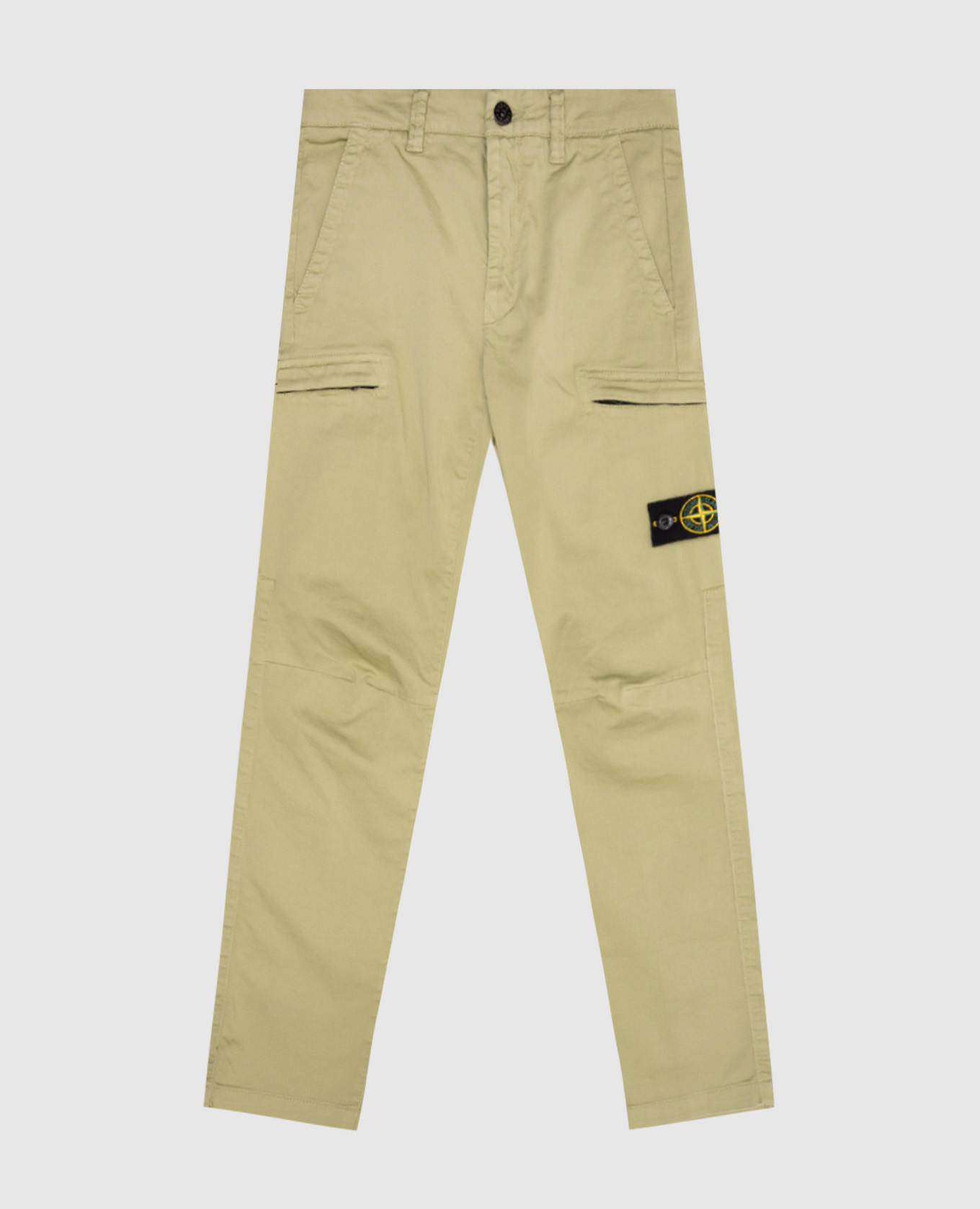 

Children's green cargo pants with logo patch Stone Island