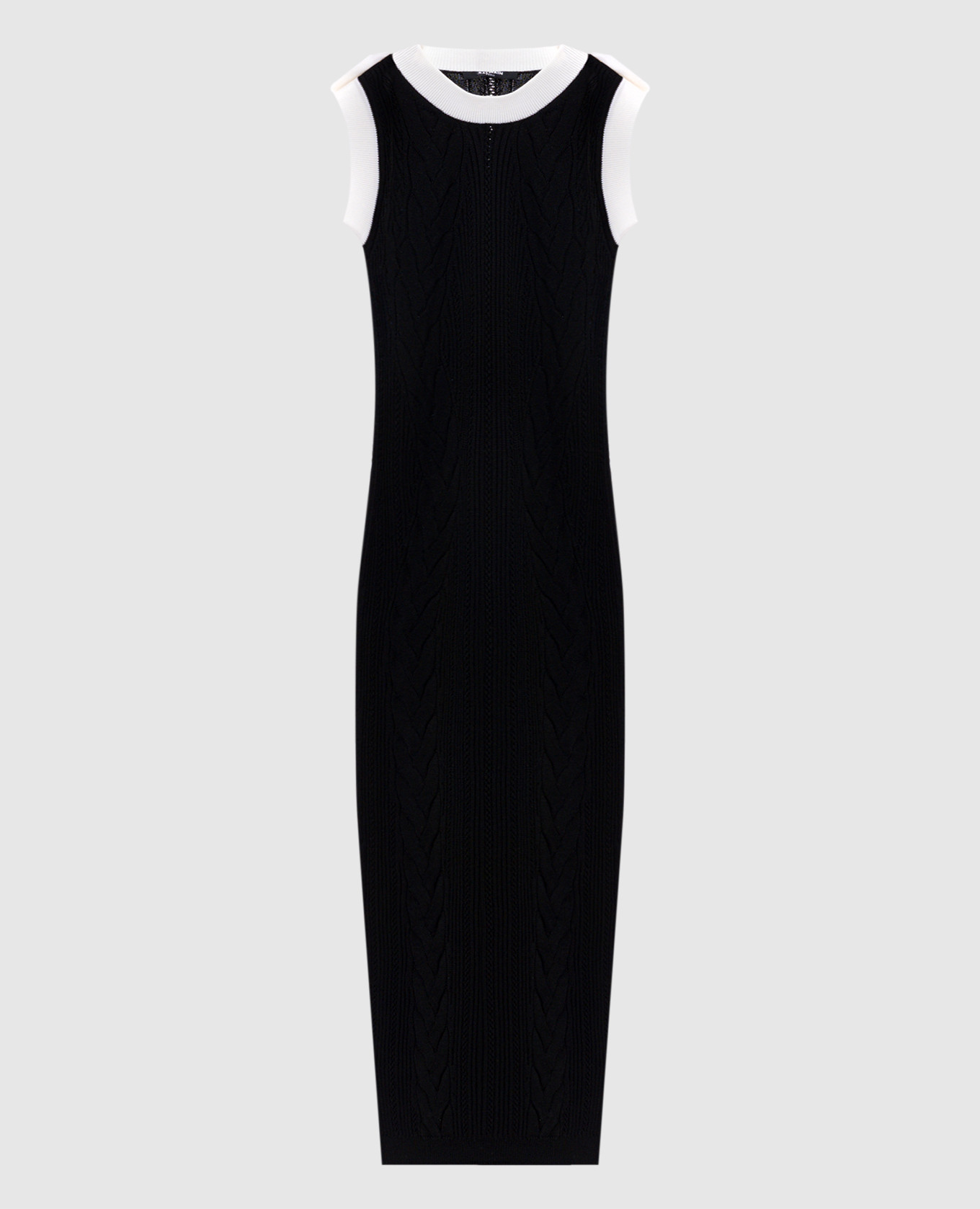 Black midi dress with a pattern Balmain