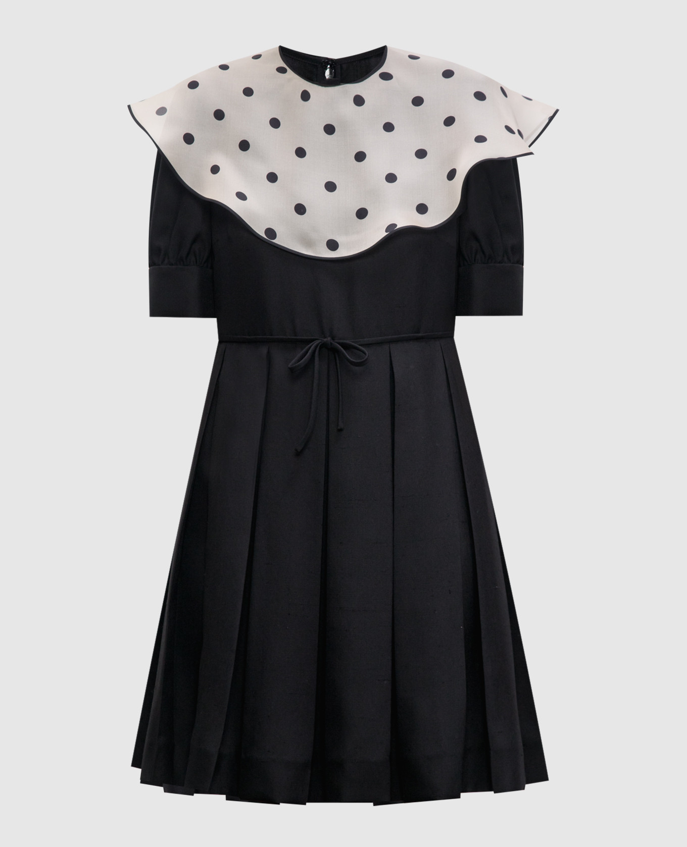 

Black pleated silk dress Valentino
