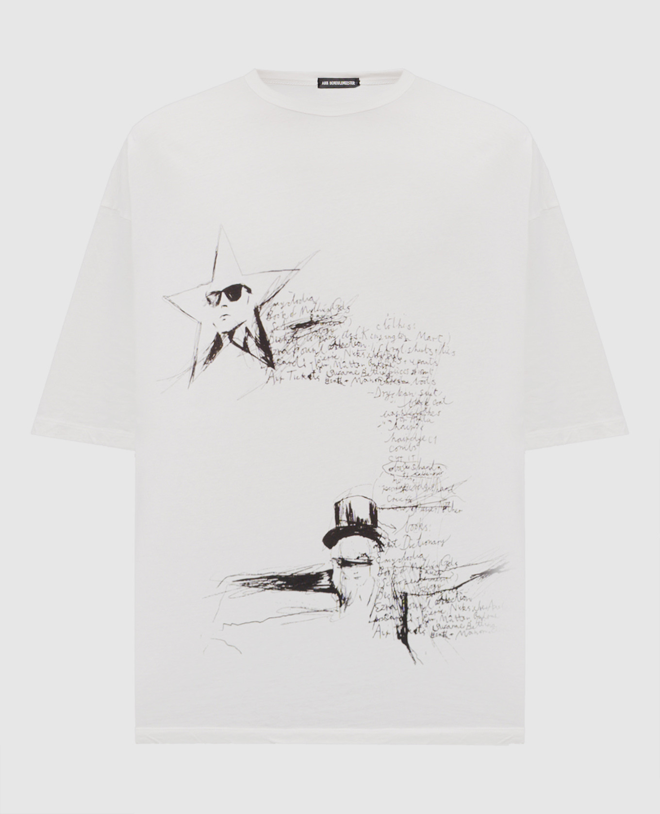 

Dieter white T-shirt ''Sketchbook'' Ann Demeulemeester
