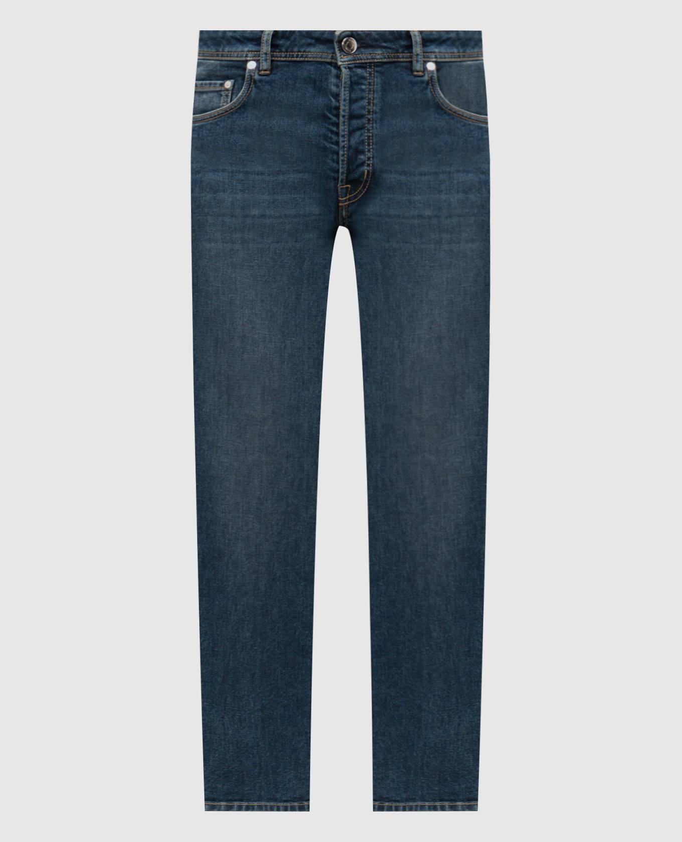 Blue jeans with a worn effect Peserico