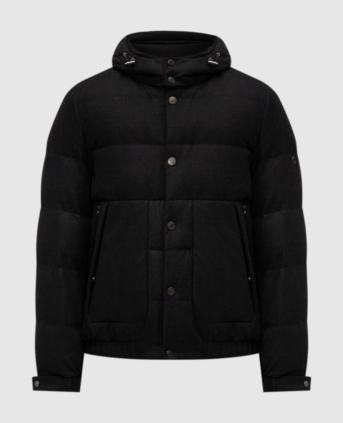 

Black wool and cashmere down jacket Stefano Ricci