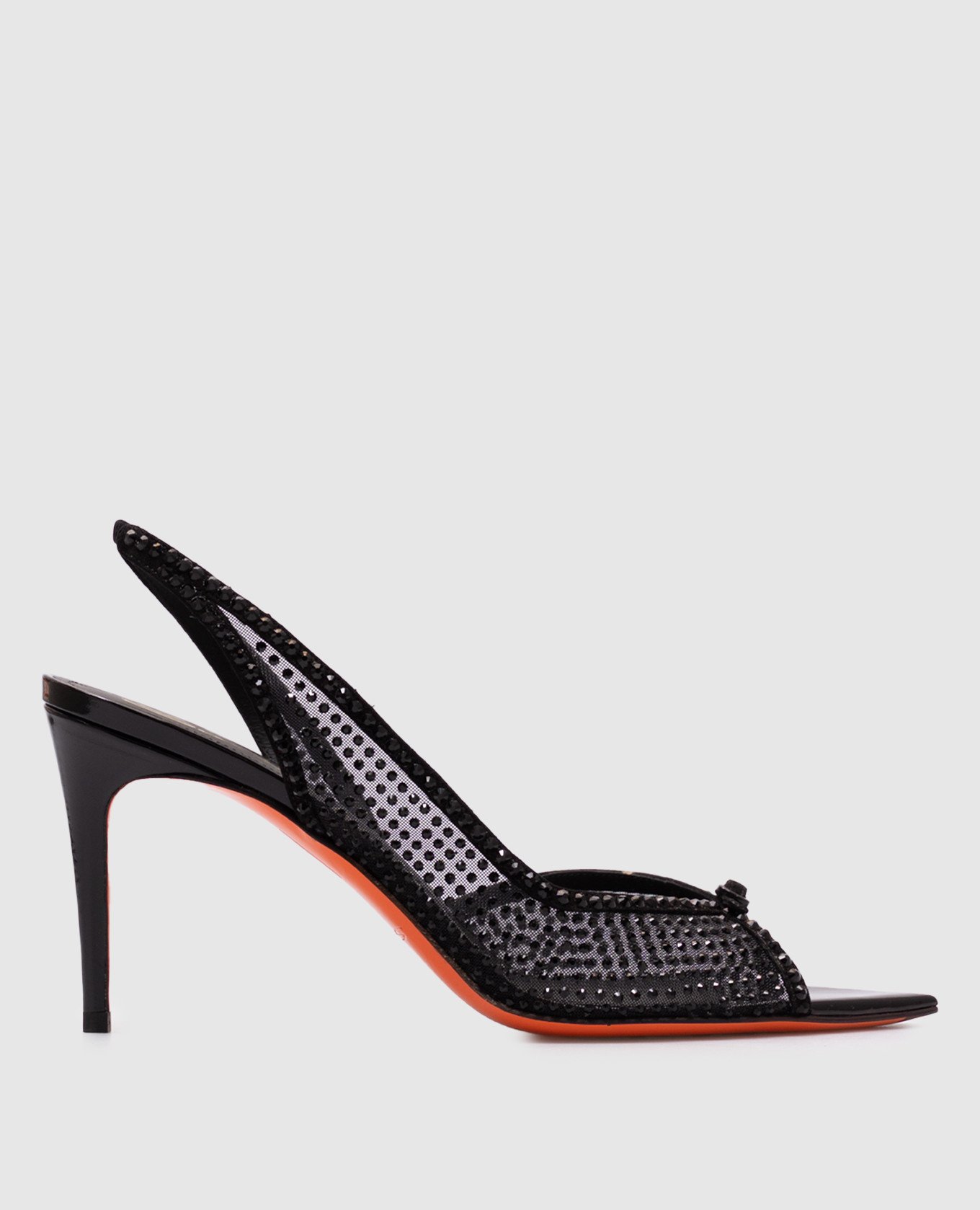 

Black sandals with crystals Santoni