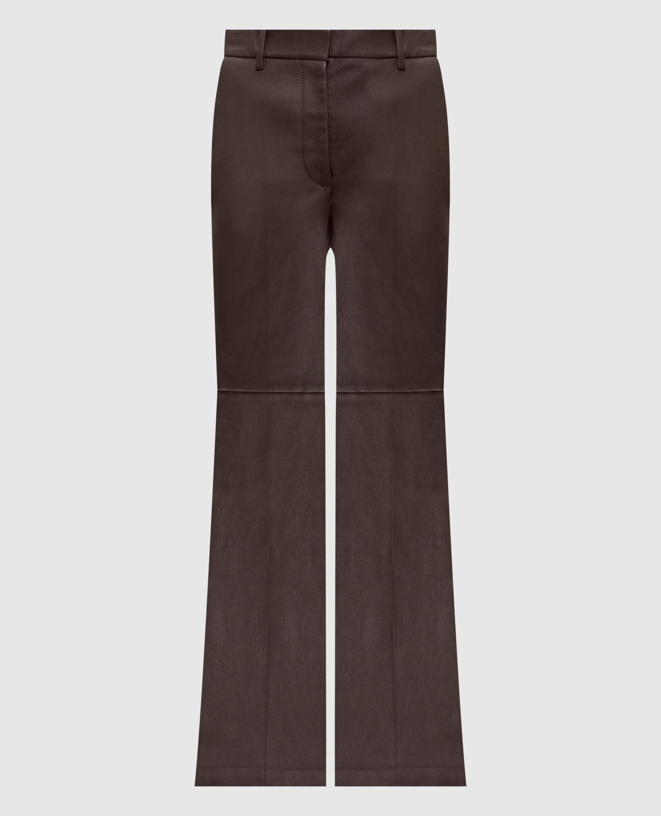 

Brown leather flared pants Tafira JOSEPH