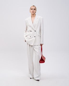 Lou Lou Studio AYLA white striped linen pants AYLA