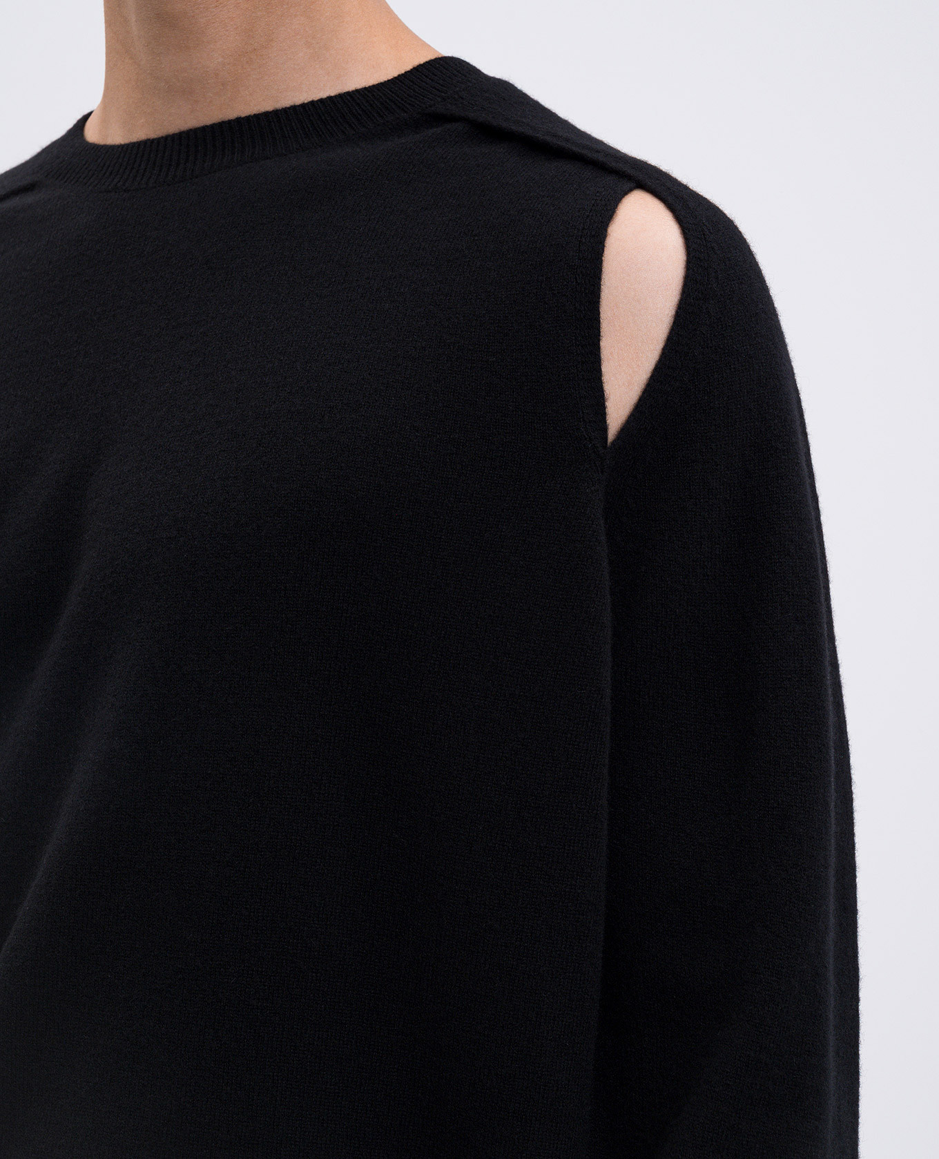 Lemme black wool and cashmere sweater Ann Demeulemeester 5
