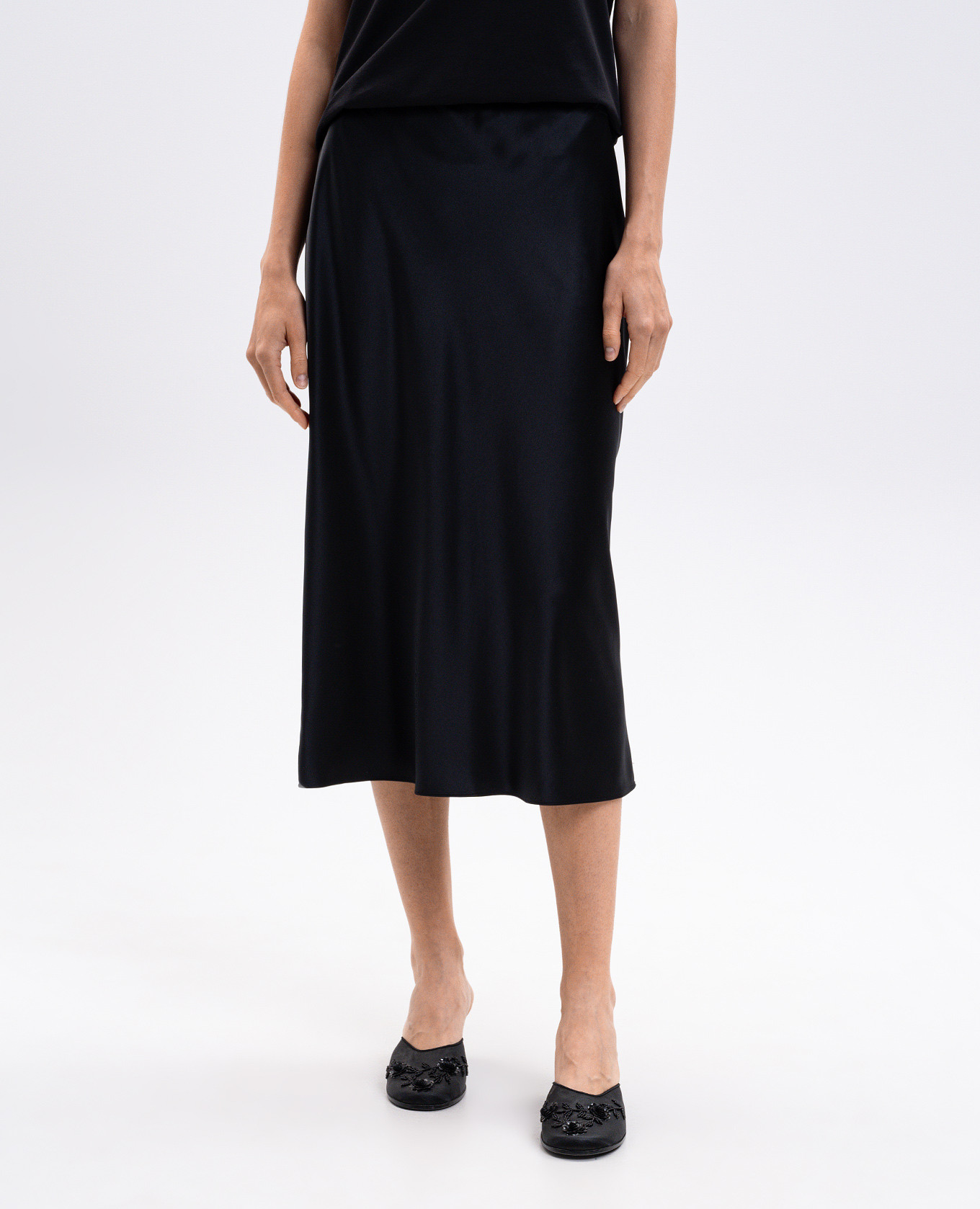 

Isaak black silk skirt JOSEPH