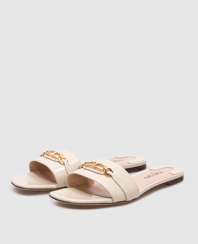 Tom Ford Beige patent leather flip-flops W3526LCL072G