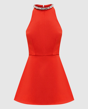 David Koma Red mini dress with crystals PF25DK65D