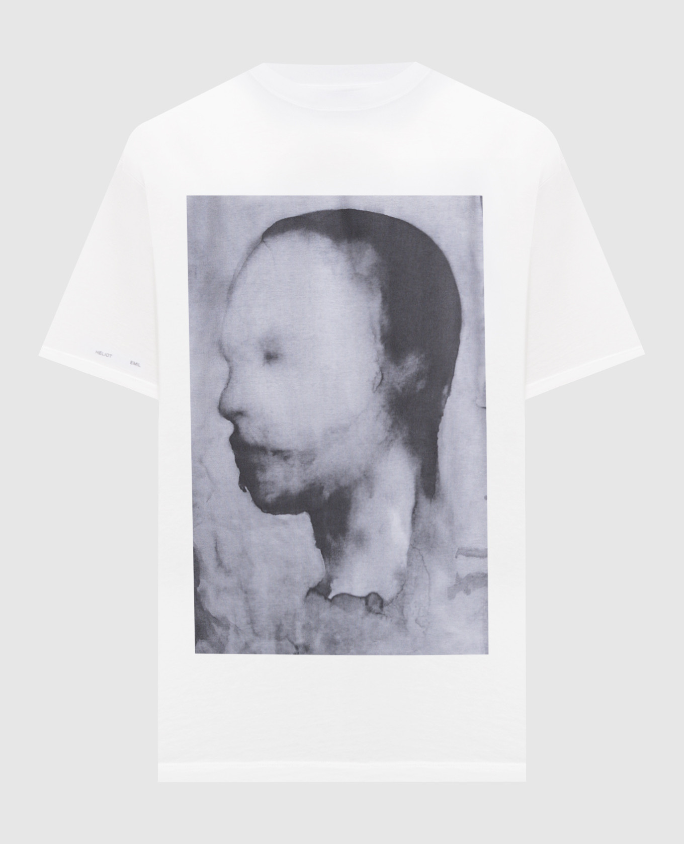Diaphane white printed t-shirt Heliot Emil