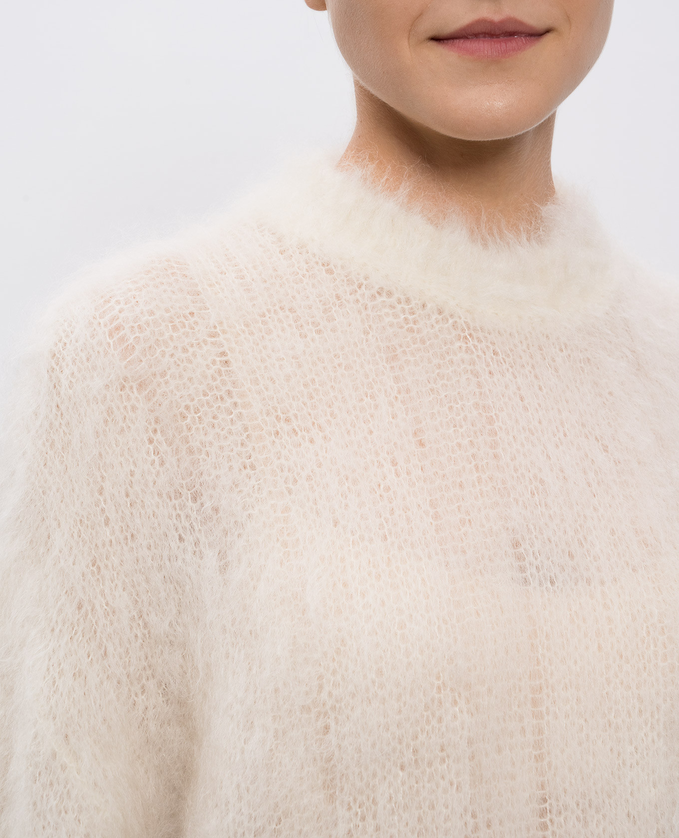 

White wool and silk sweater Brunello Cucinelli
