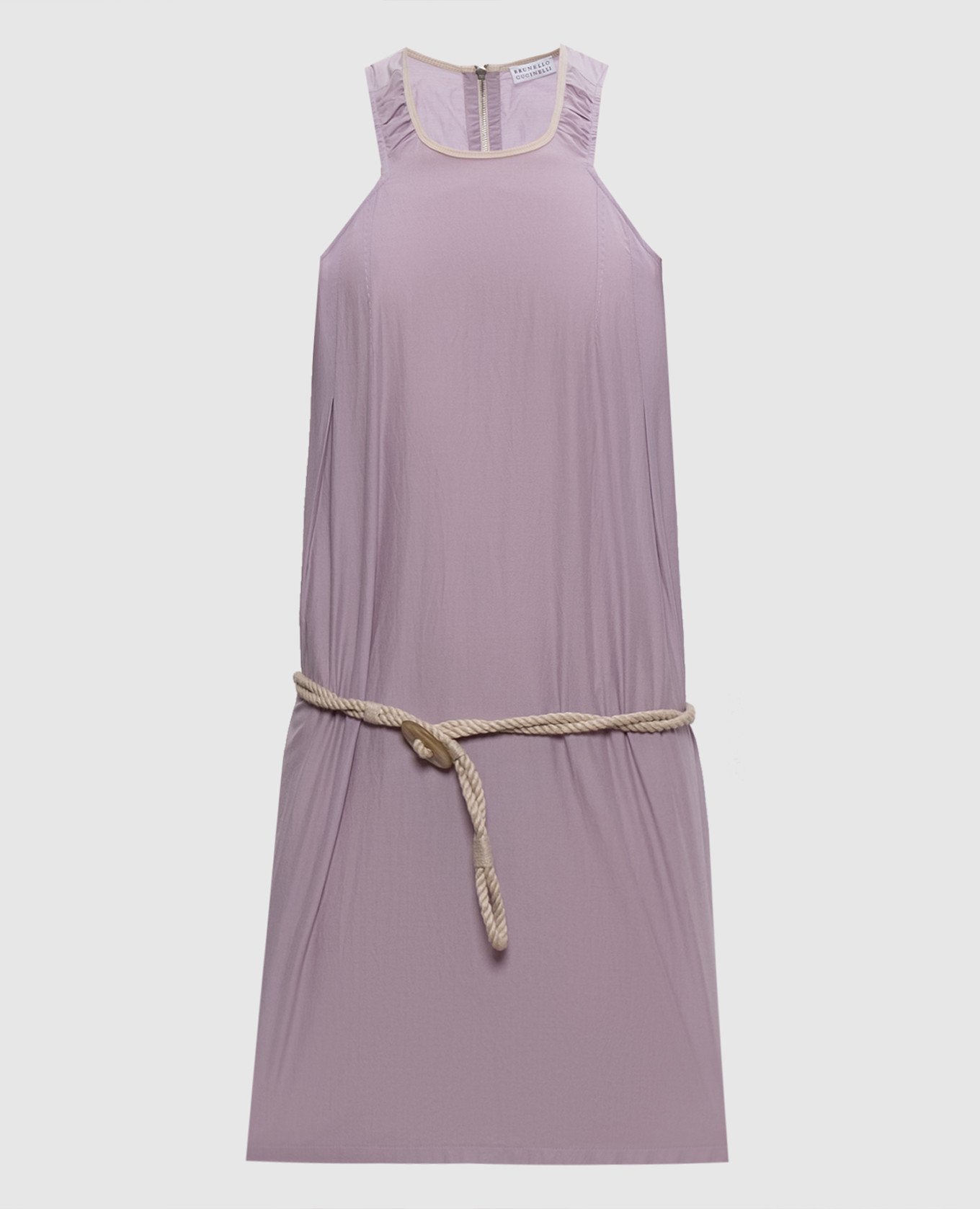 

Purple mini dress with silk Brunello Cucinelli, Violet