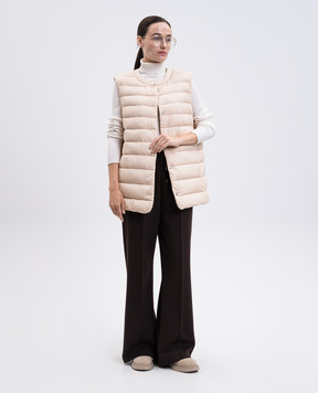 MooRER Beige down quilted vest SENIGALLIAIN SENIGALLIAINS3