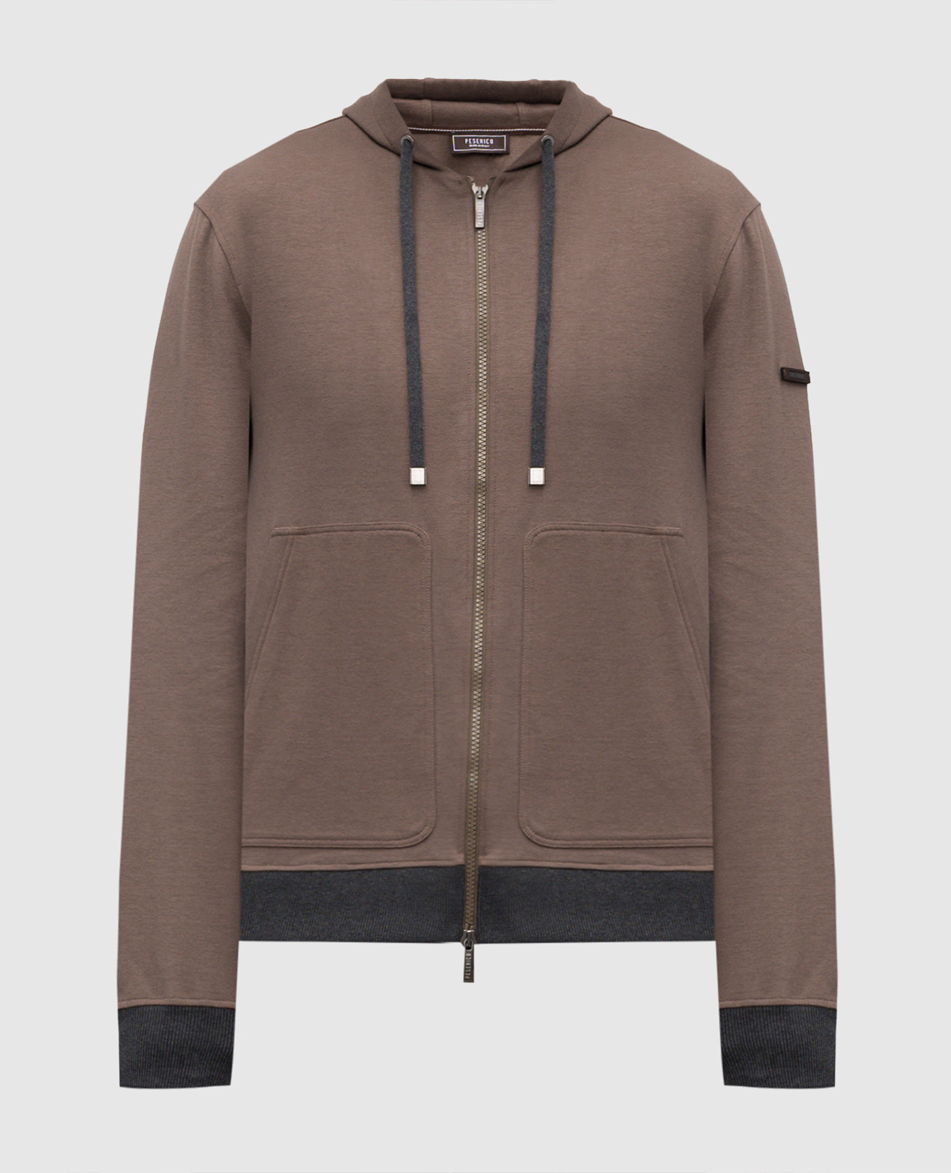 Brown sports jacket with logo