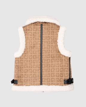 Givenchy Children's beige vest with 4G monogram pattern H30534612