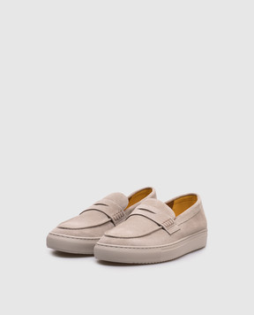 Doucal's Gray suede loafers DU3145ERICUZ009
