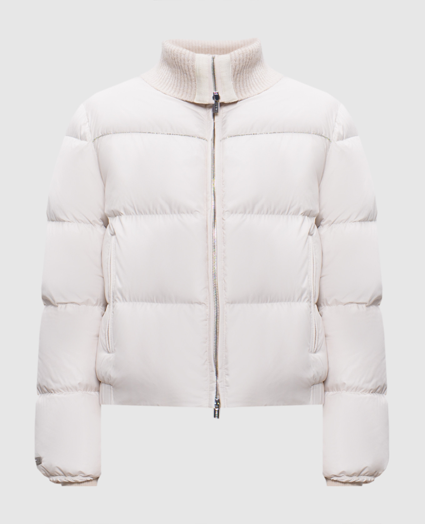 

White down jacket with monil chain Peserico