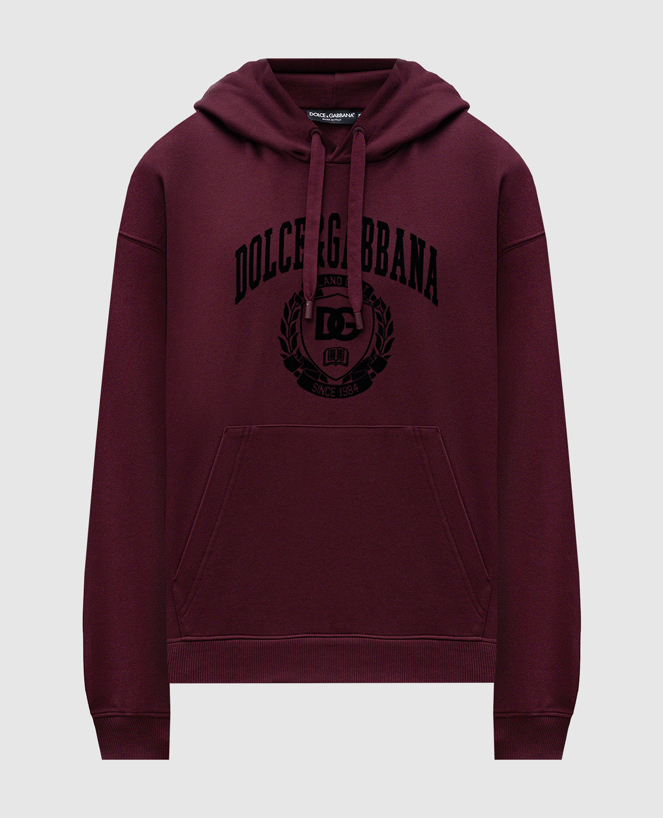 

Burgundy hoodie with textured logo Dolce&Gabbana