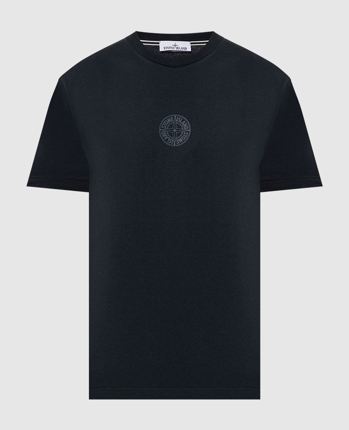 

Blue t-shirt with logo emblem print Stone Island, Синий