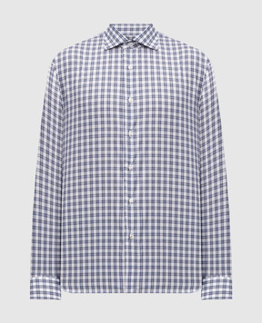 ISAIA Blue checkered shirt IM10TCC9886