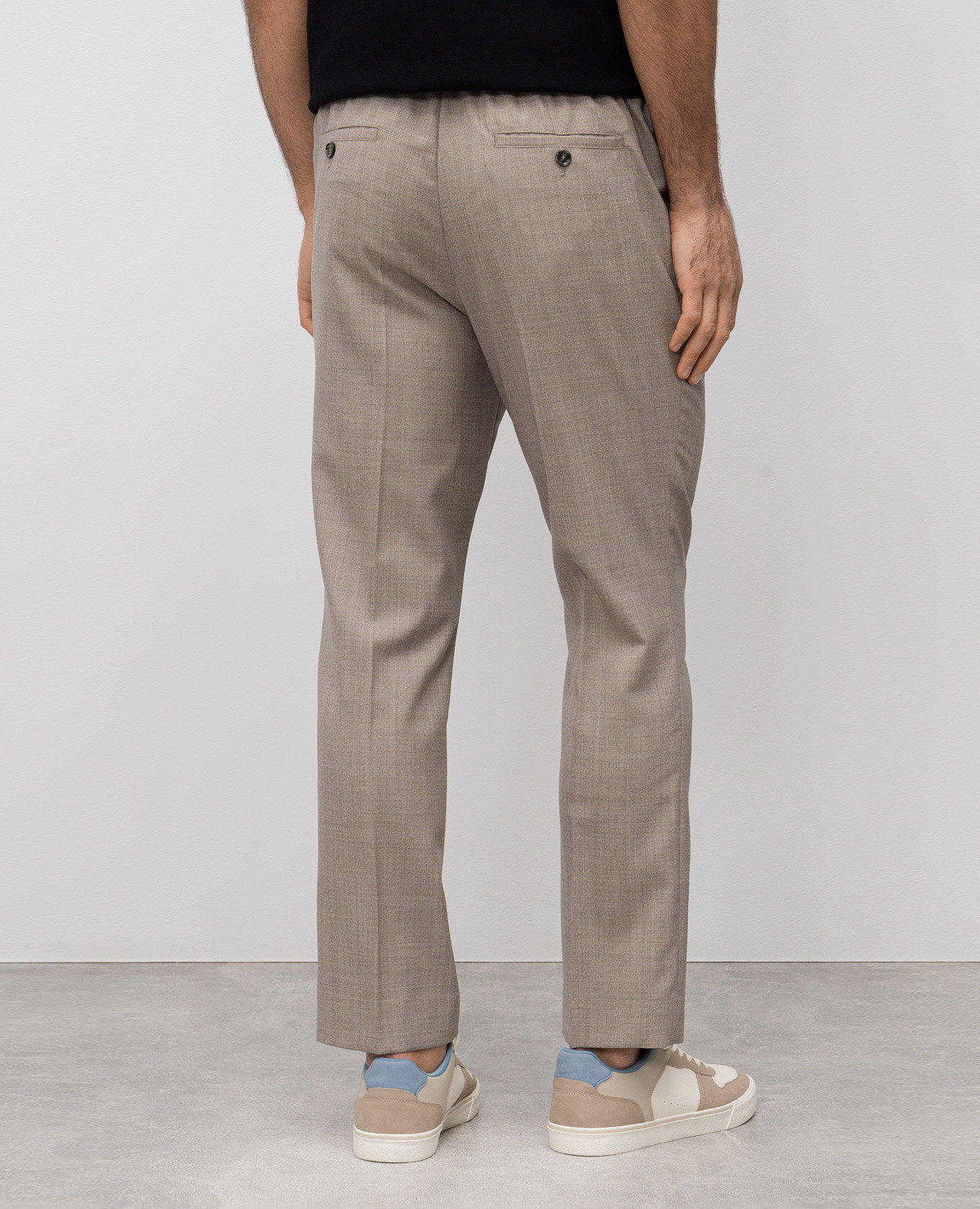Beige wool pants Ami Paris 4
