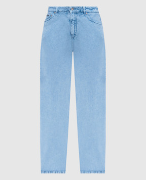 Dolce&Gabbana Blue jeans with logo patch FTC7CDG8LX3