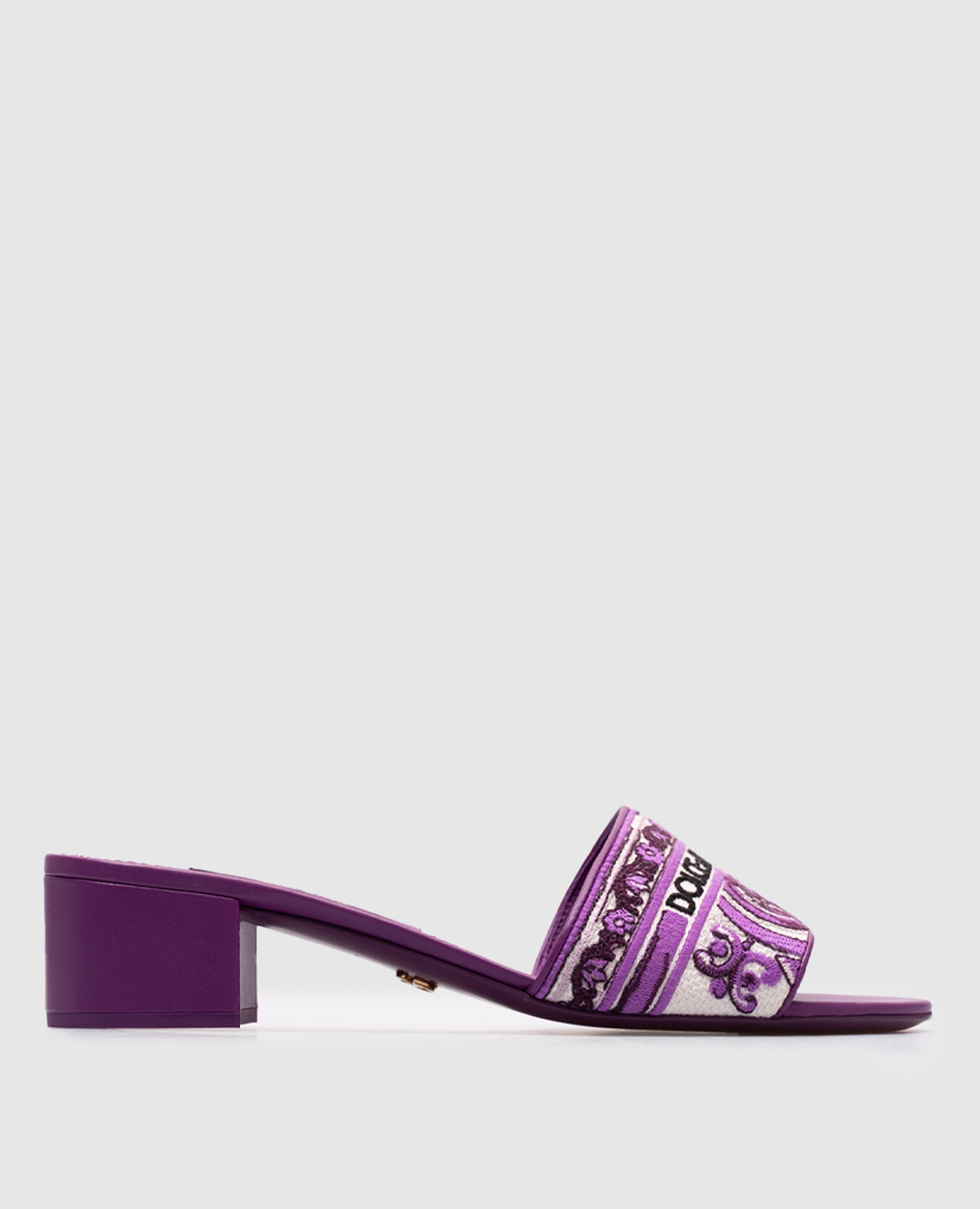 

Purple mules with logo embroidery Dolce&Gabbana, Violet
