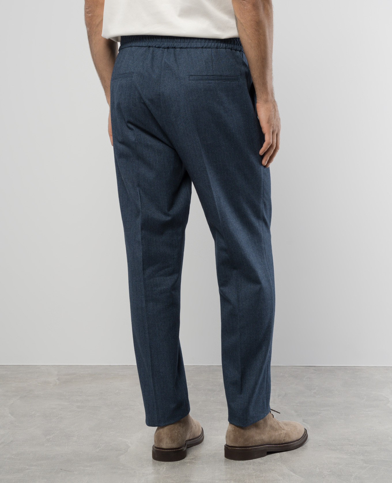 Blue pants with a pattern Brunello Cucinelli 4