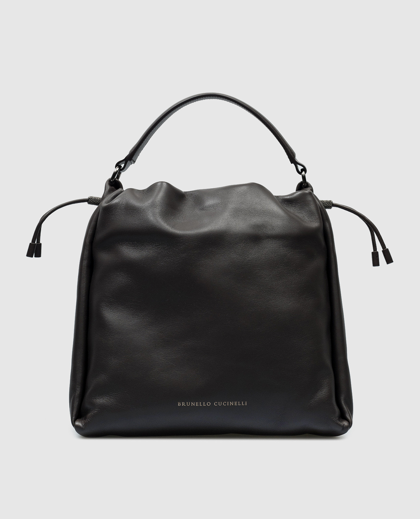 

Brown leather purse with monil chain Brunello Cucinelli