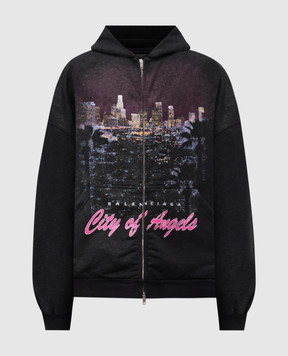 Balenciaga City Of Angels black sports jacket 744444TSVR6