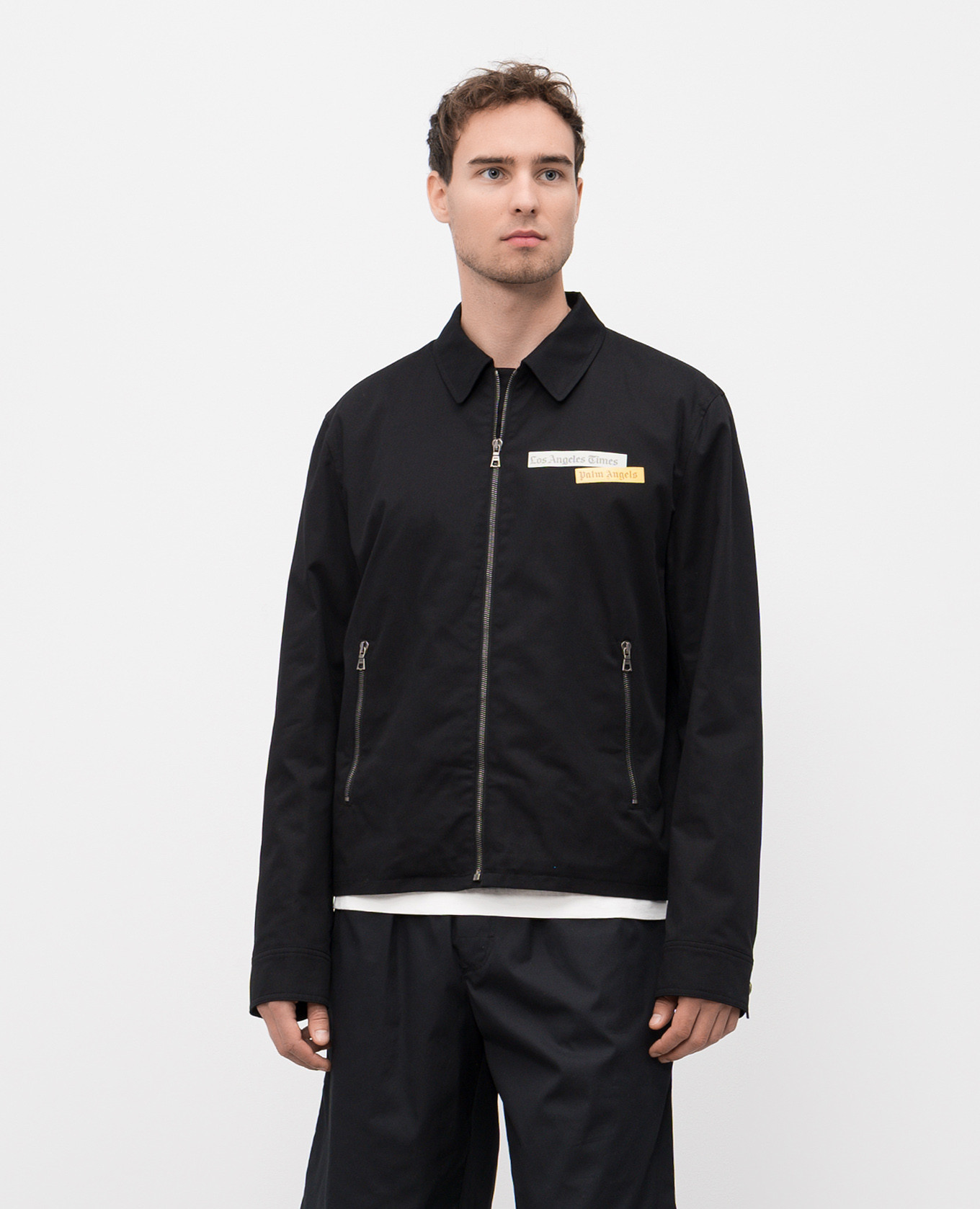 Black jacket with print Palm Angels 3