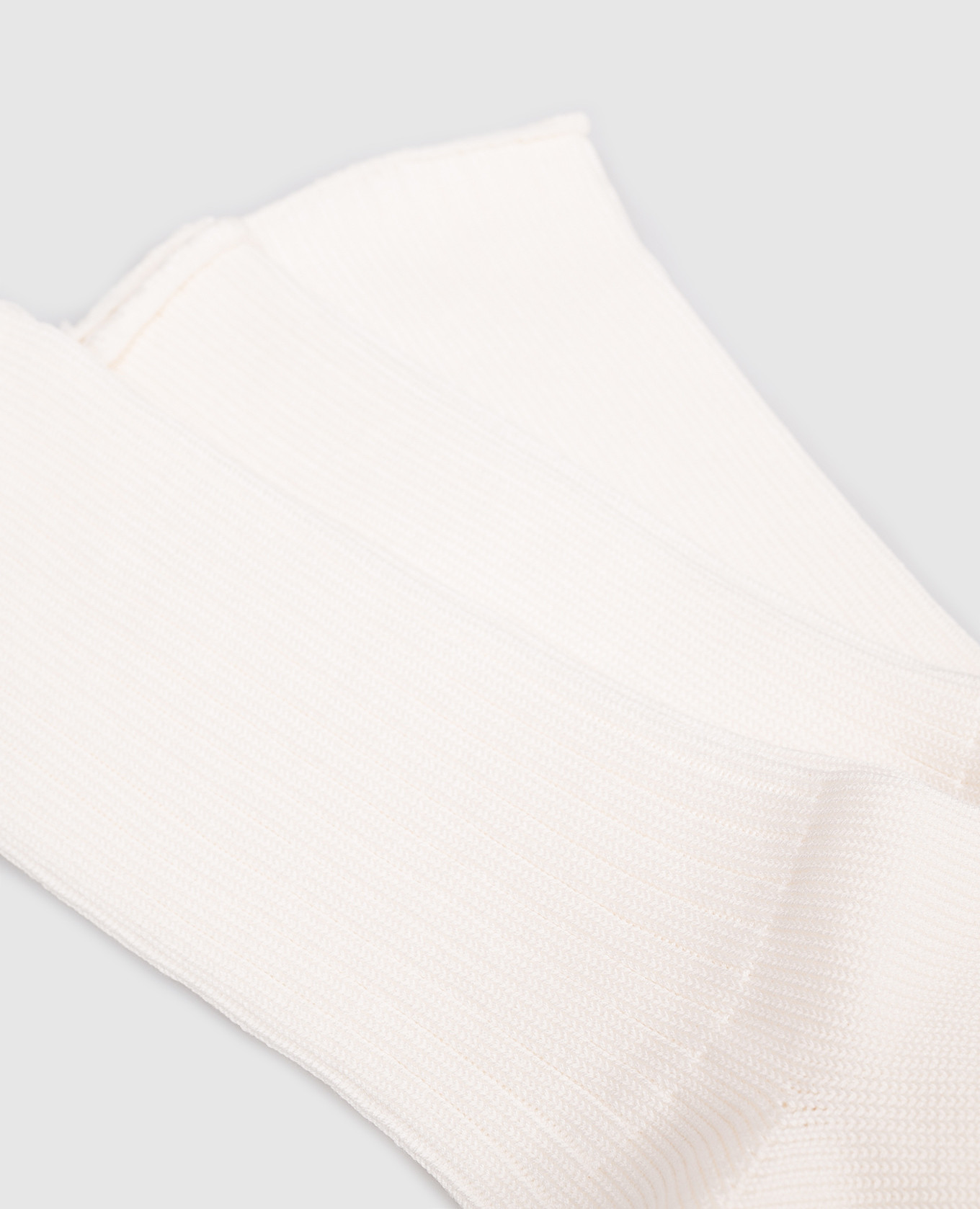 

Set of white ribbed socks made of organic cotton CDLP