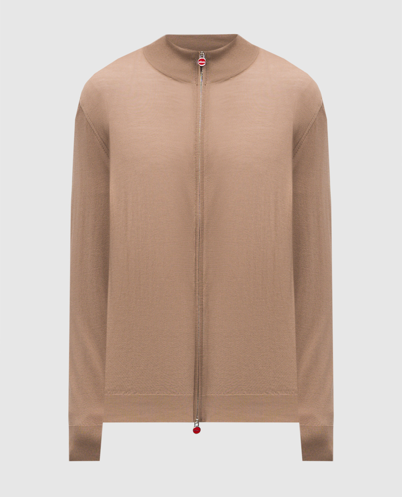 Brown wool cardigan Kiton