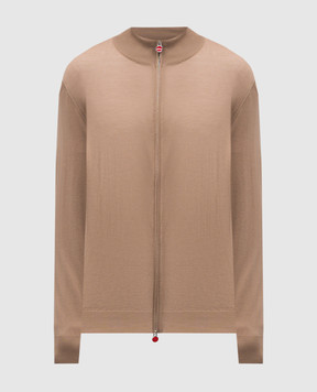 Kiton Brown wool cardigan UMK0806