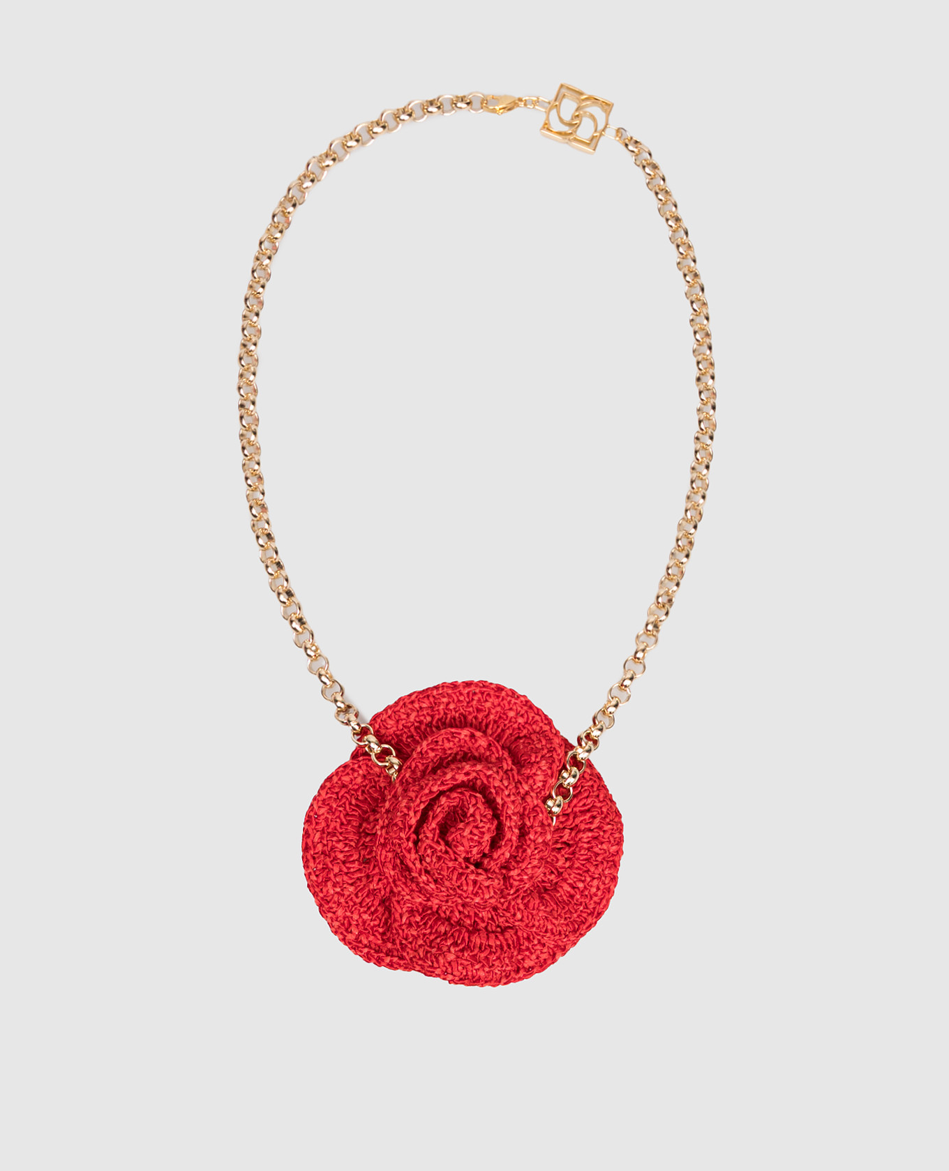 Gold chain with a rose-shaped pendant Magda Butrym