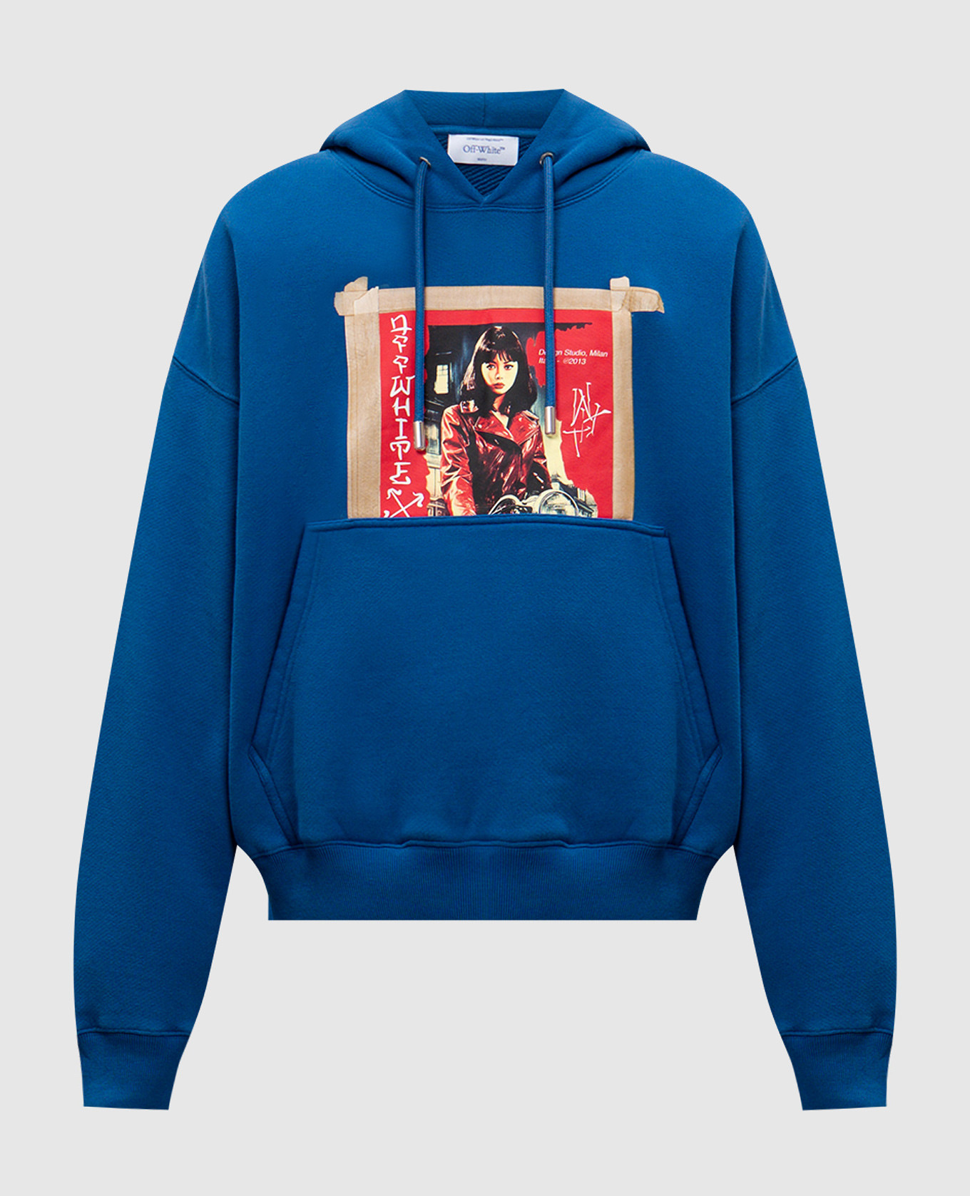 

Blue hoodie with a print Off-White