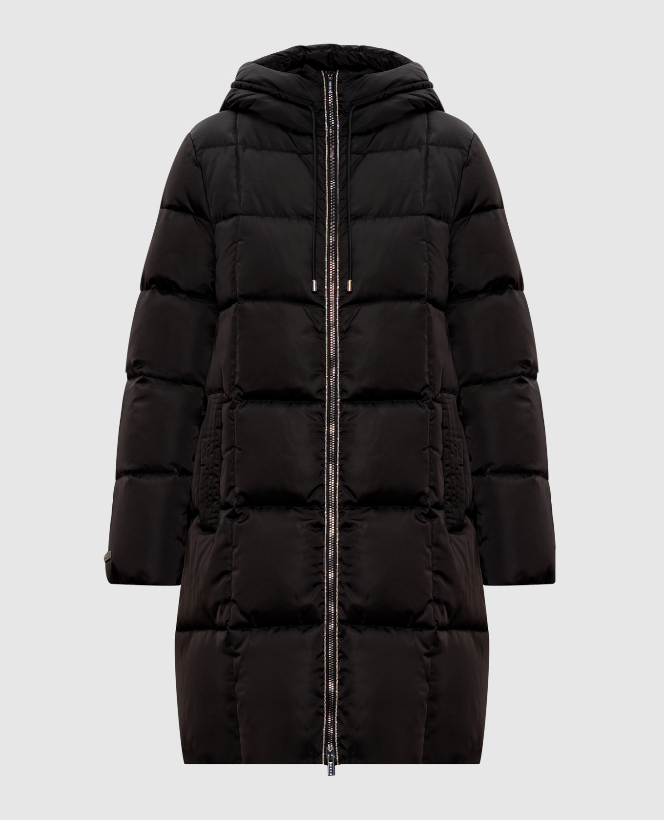 

Black quilted down jacket with monil chain Peserico