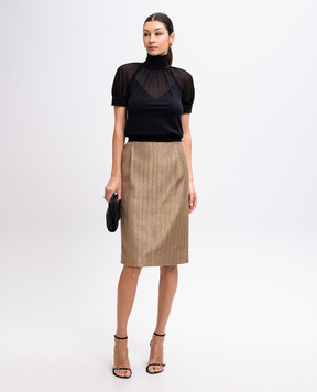 Giambattista Valli Golden skirt with lurex A13PV4100