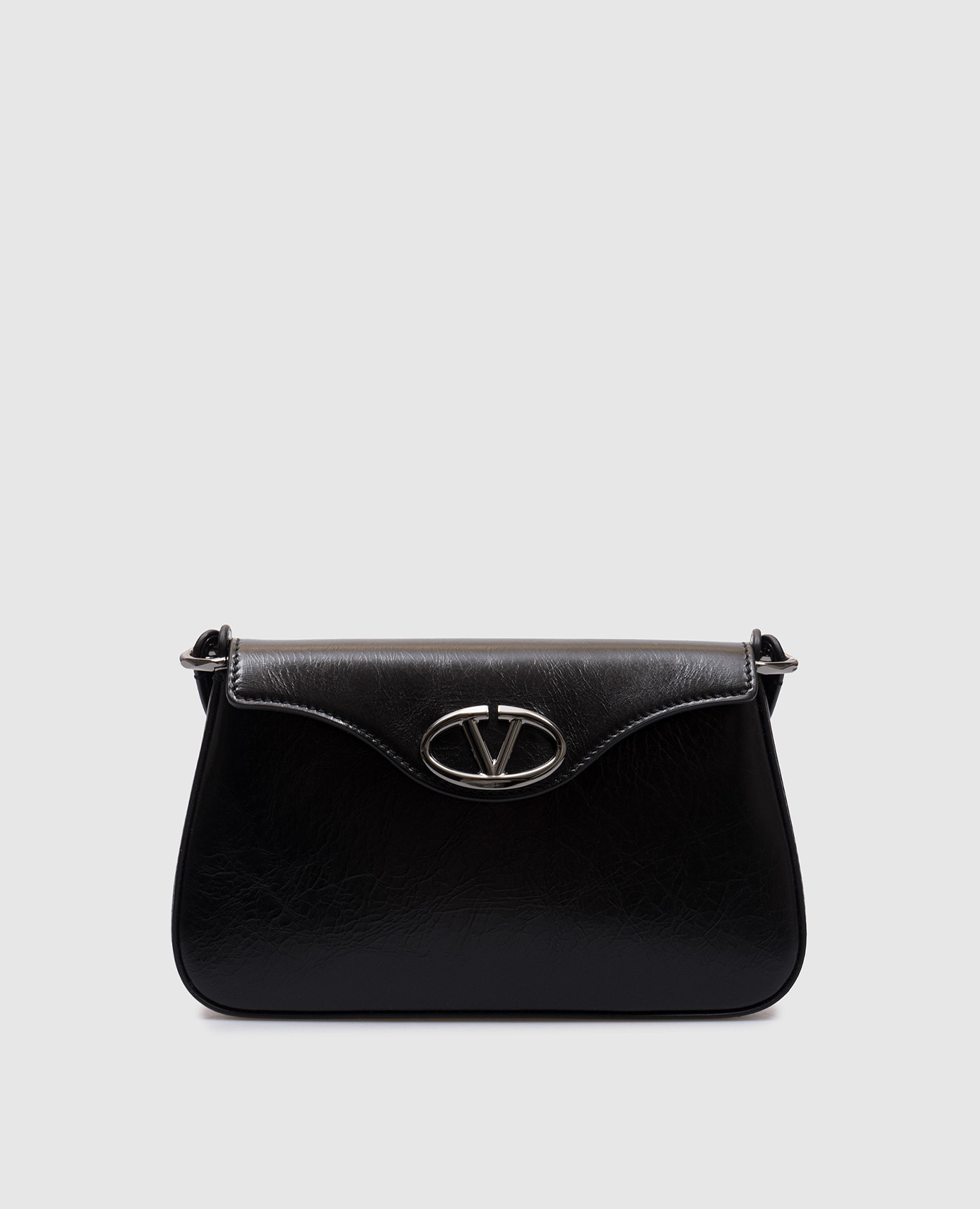 

VLogo Black Leather Crossbody Bag Valentino