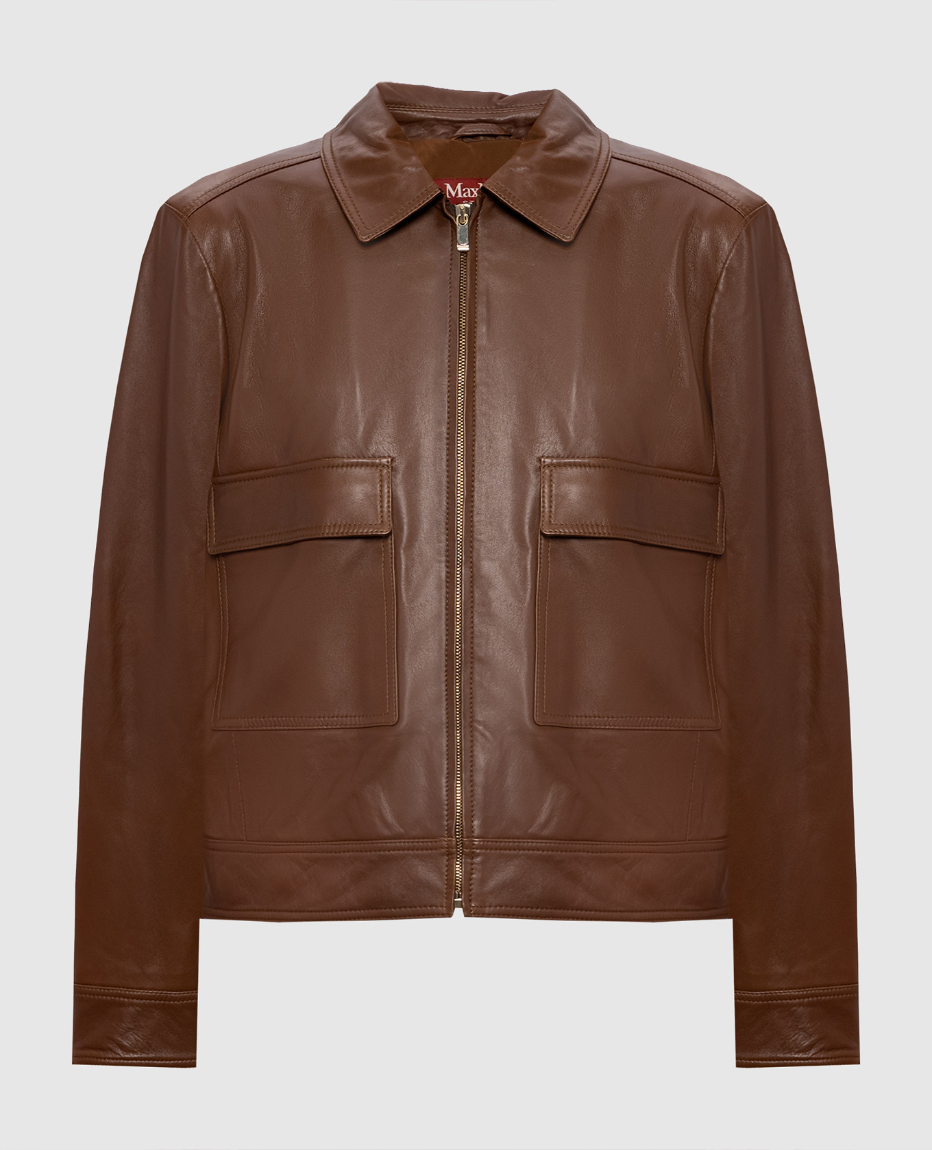 

Brown leather jacket NEPET Max Mara