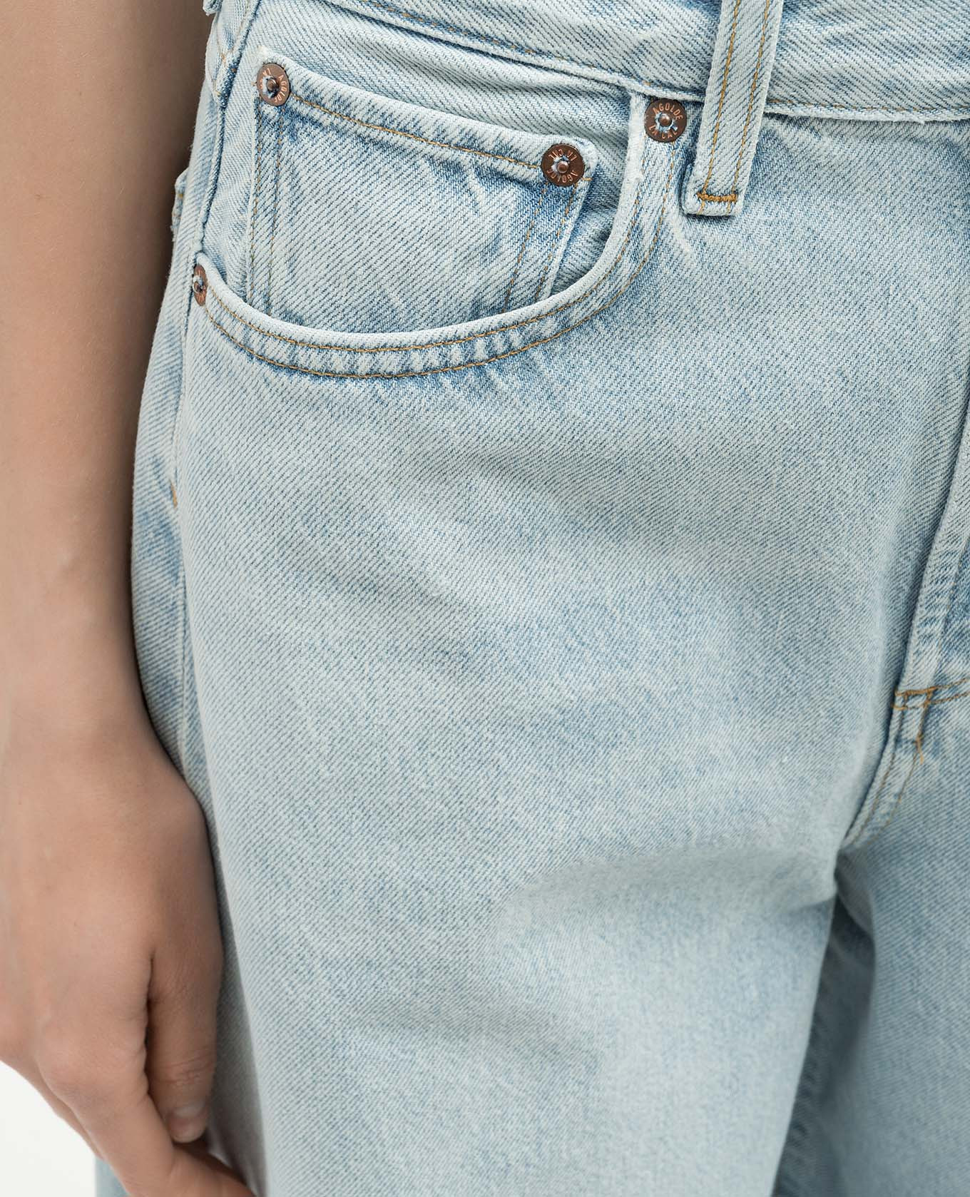 

Nolan blue denim palazzos AGOLDE, Light blue