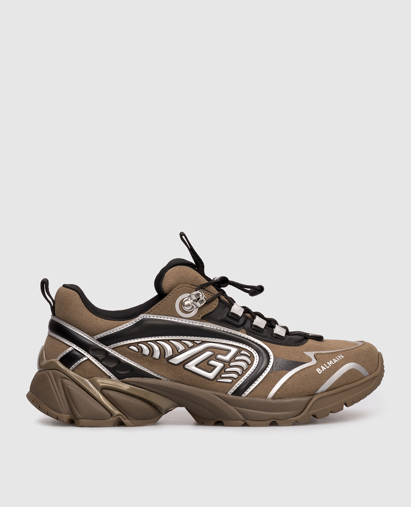 Cosmic Dust khaki sneakers Balmain