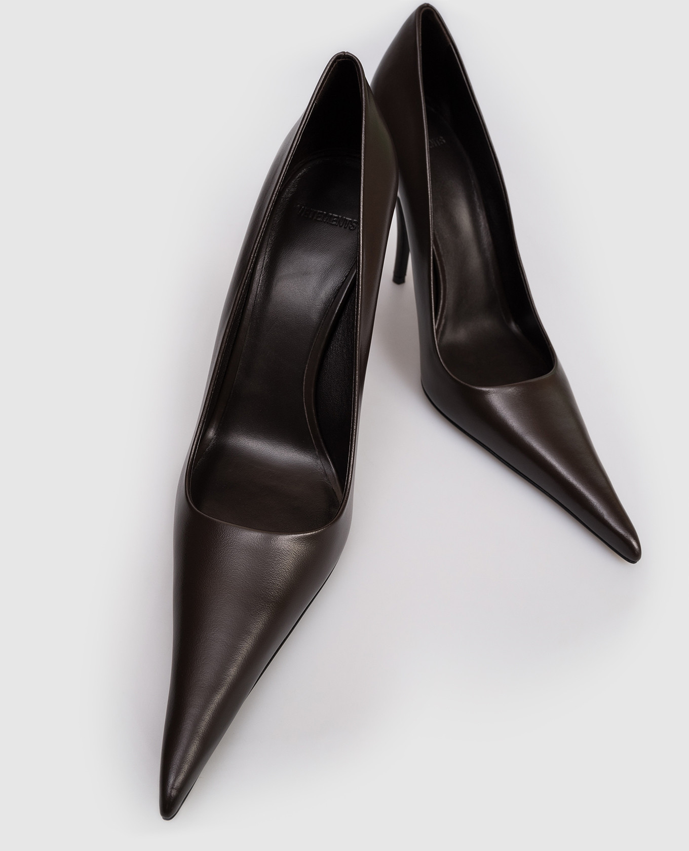 Brown leather shoes Vetements 5