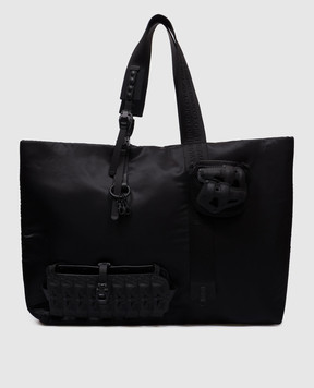 Innerraum Black OBJECT tote bag with textured elements I92BMBKPA00