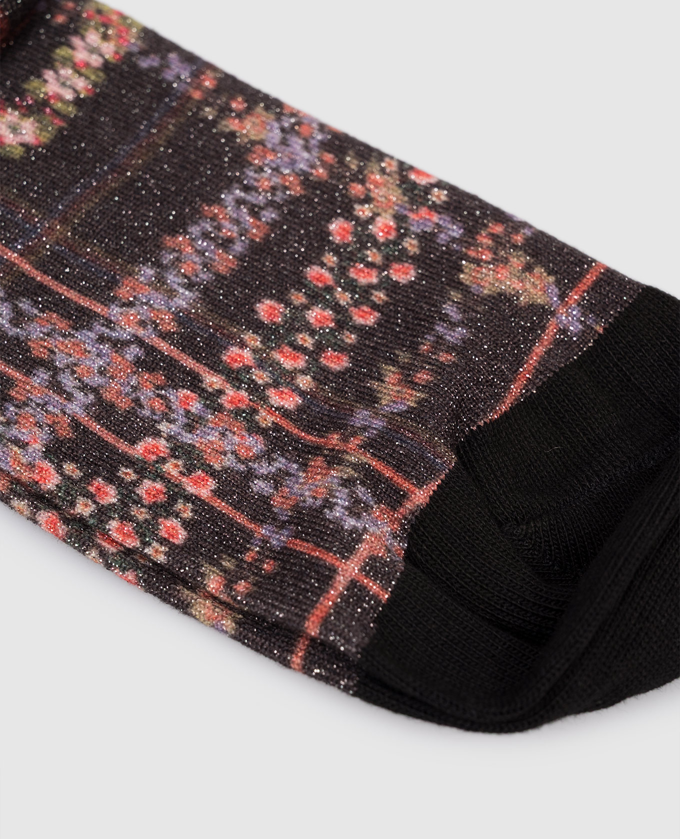 

Checkered socks with lurex Momoni, White