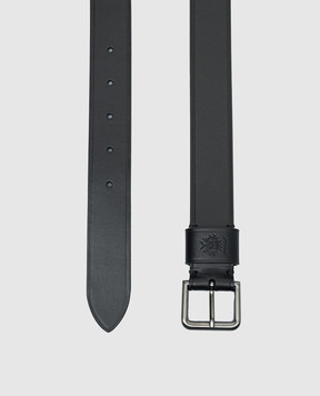 Bally Black leather strap with logo emblem MBF03VVT504