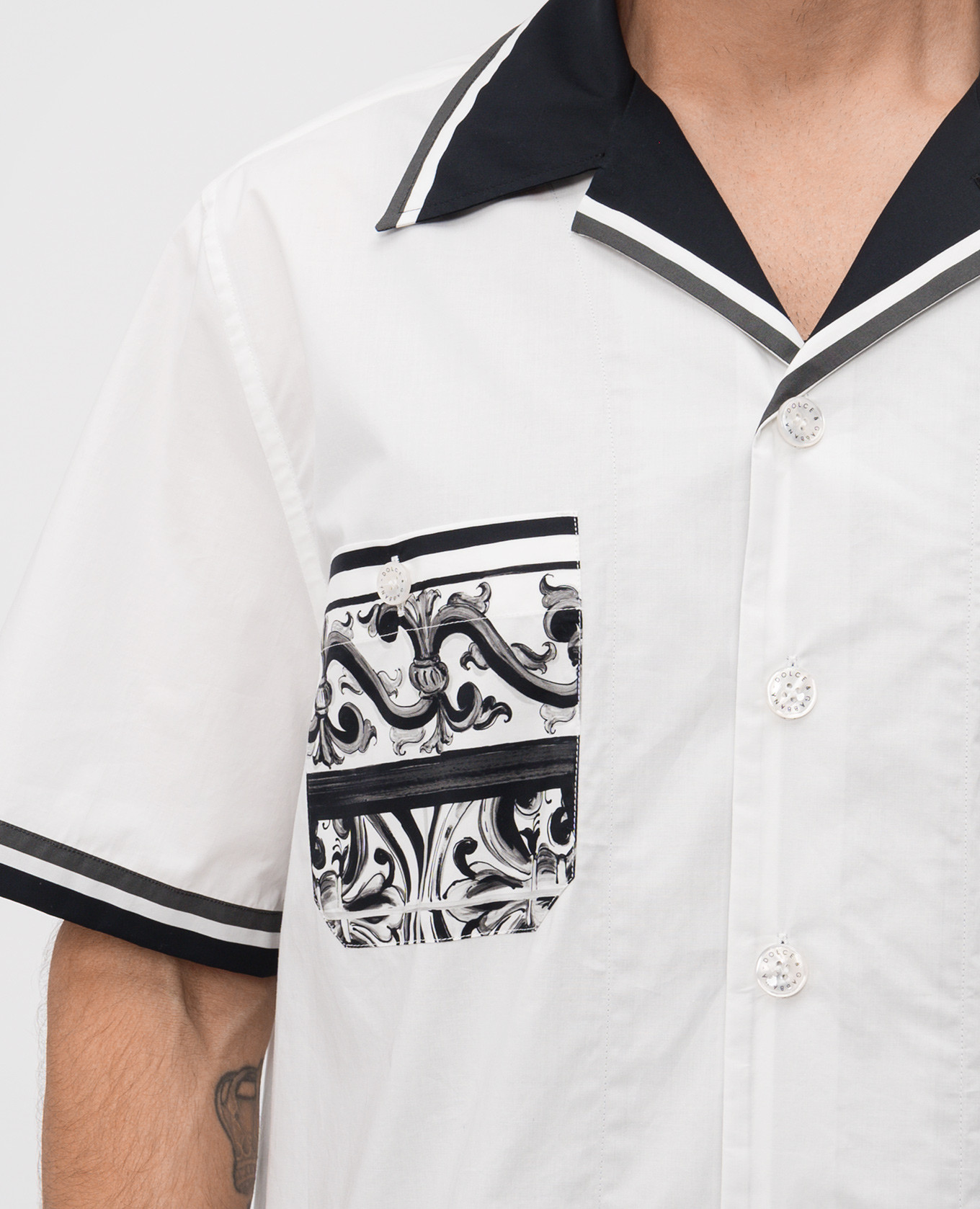 White short-sleeved shirt with print Dolce&Gabbana 5