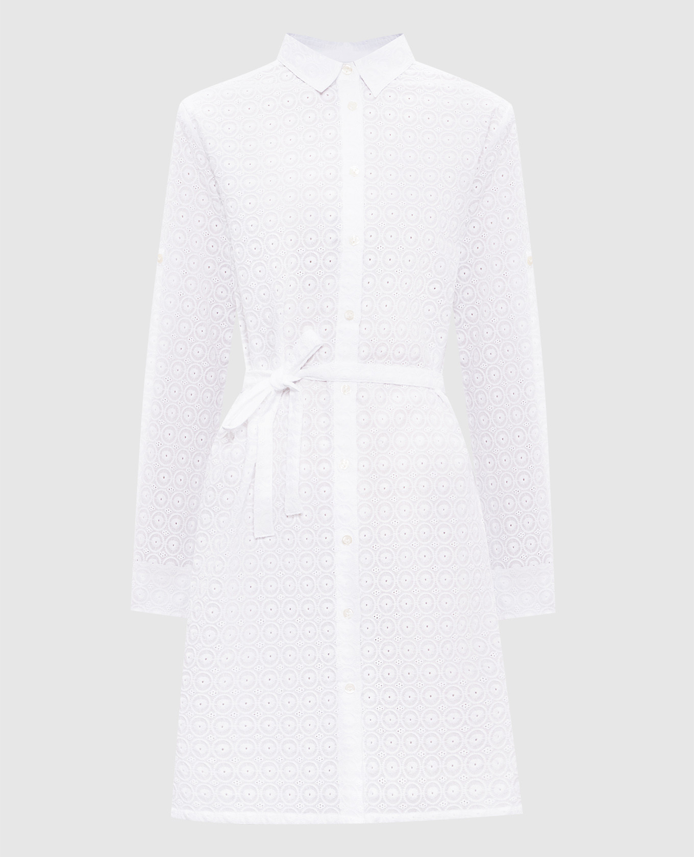 Florence white shirt dress with broderie embroidery Vilebrequin